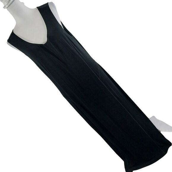 CHICO'S TRAVELERS! LUXE BLACK NO WRINKLE TANK STYLE MAXI DRESS, SLEEVELESS! SZ M - Picture 11 of 11